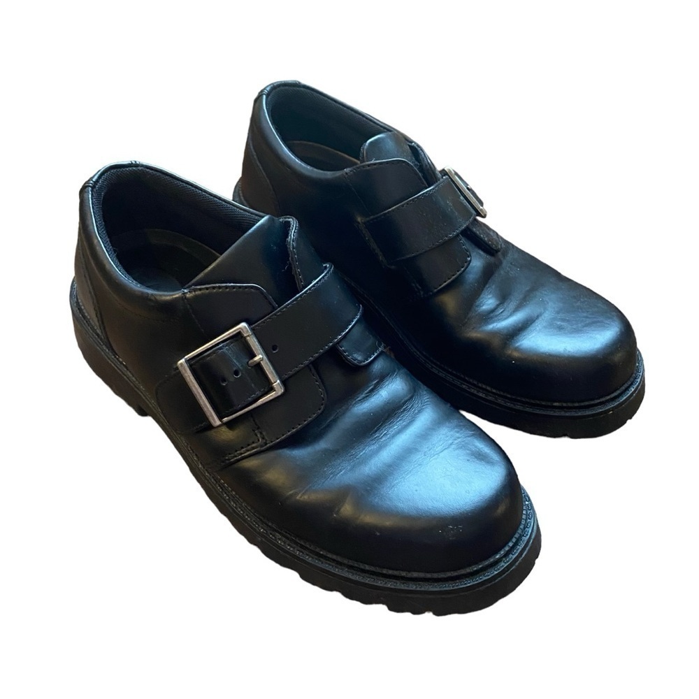 G.H. Bass TM65 Black Leather Monk Strap Shoes Men’s Size 10M - Picture 2 of 8